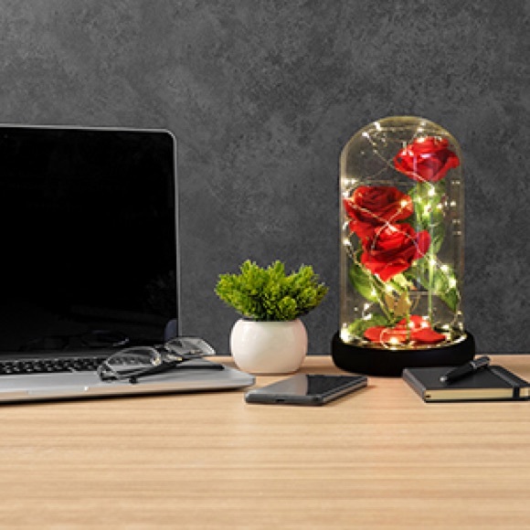 Rose flower glass decoration - Picture 2 of 3